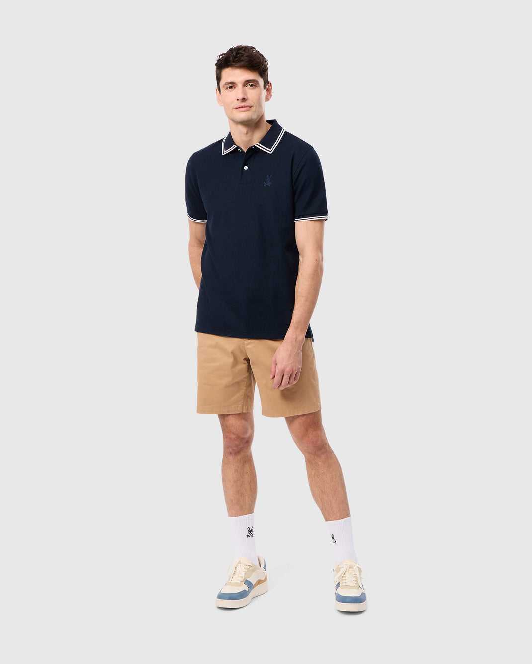 Polos Psycho Bunny Belton Pique Polo Bleu Marine Homme | IUL-21310410